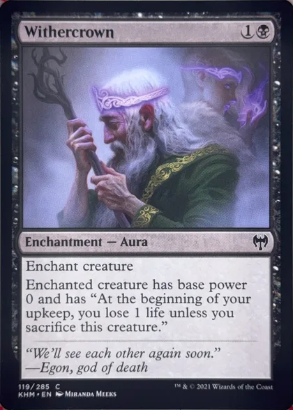 front of card