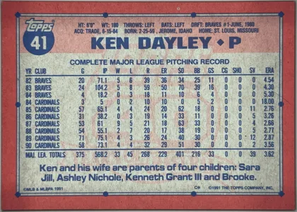 back of card