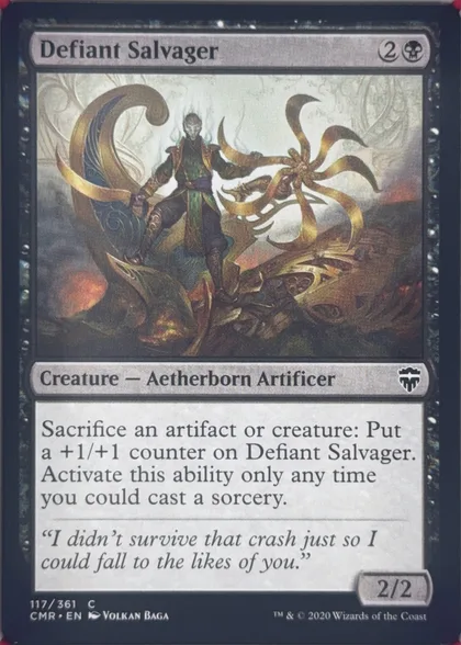 front of card