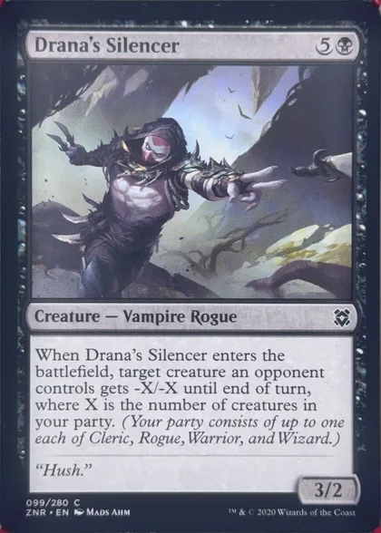 front of card