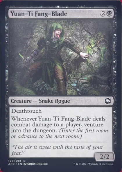 front of card