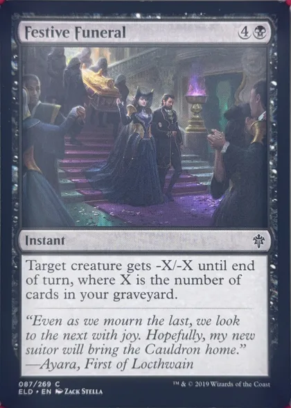 front of card