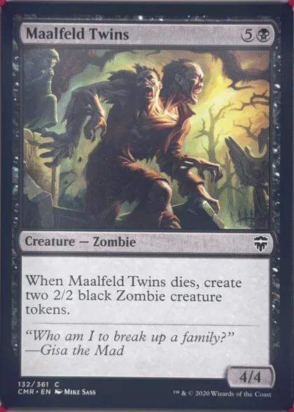 front of card