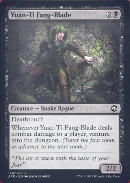 front of card