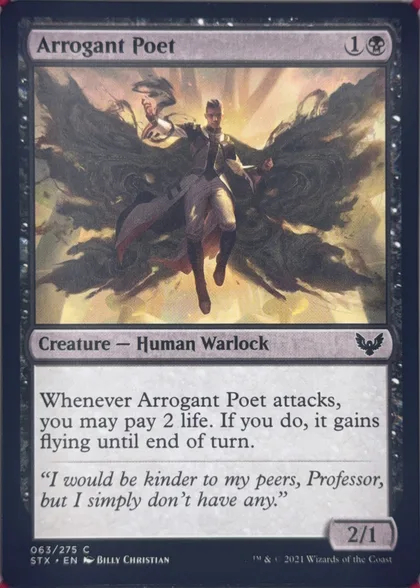 front of card