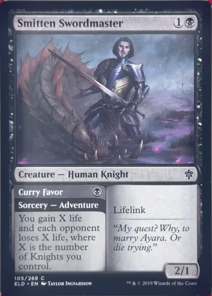 front of card