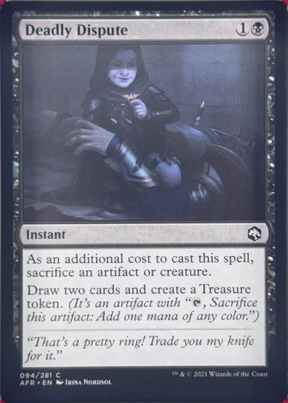 front of card