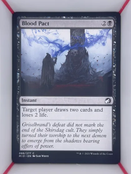 front of card