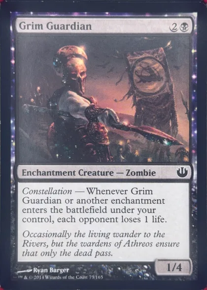 front of card