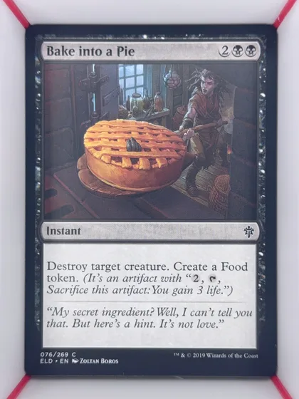front of card