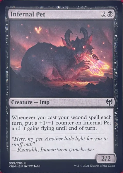 front of card