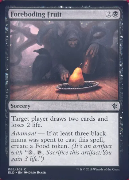 front of card