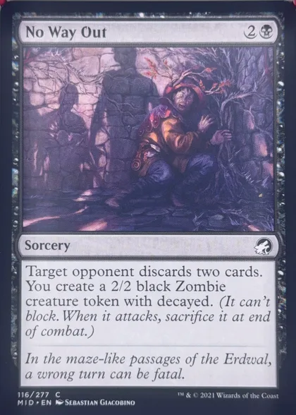 front of card