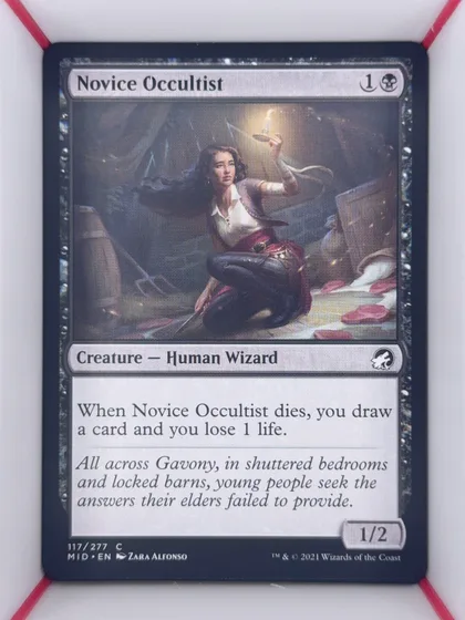 front of card
