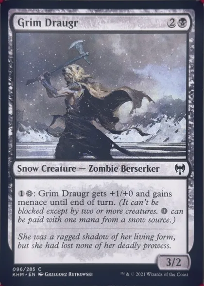 front of card