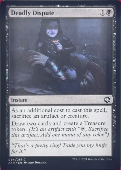 front of card