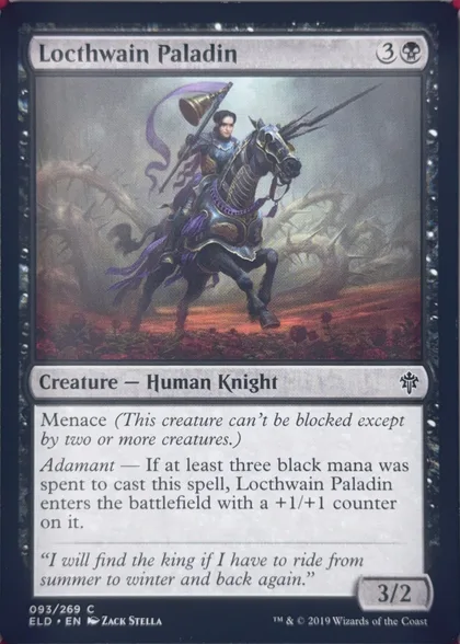 front of card