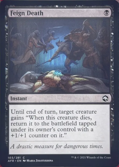 front of card
