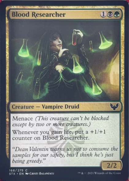 front of card