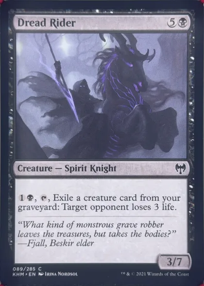 front of card