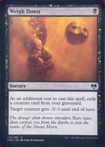 front of card
