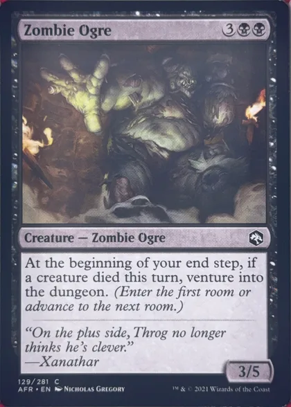 front of card
