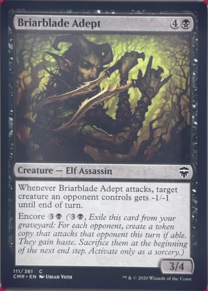 front of card