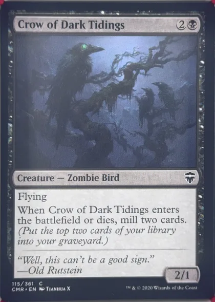 front of card