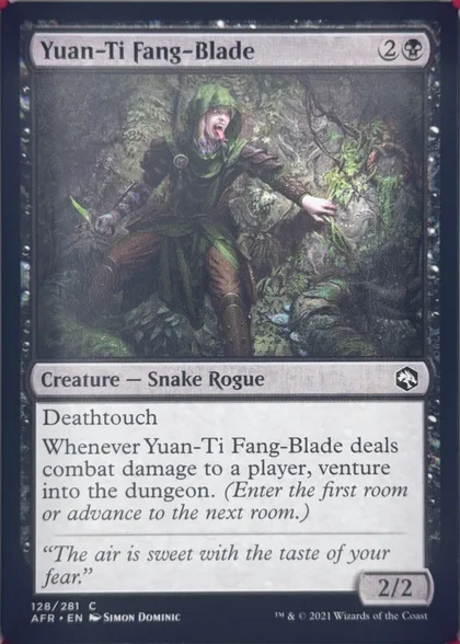 front of card