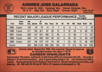 Andres Galarraga front