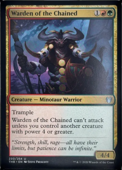 front of card