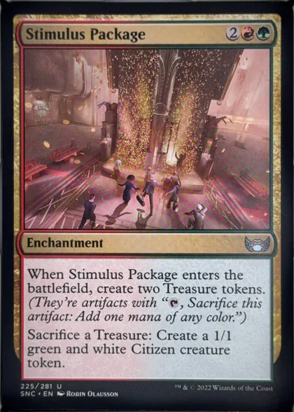 front of card