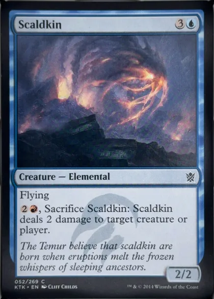 front of card