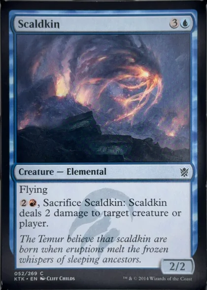front of card