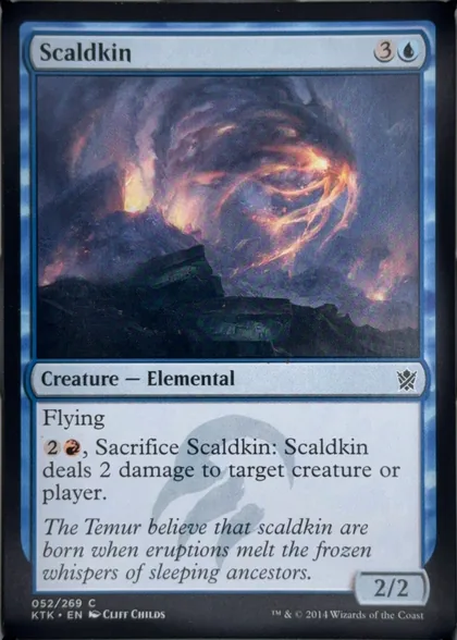 front of card
