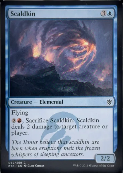 front of card