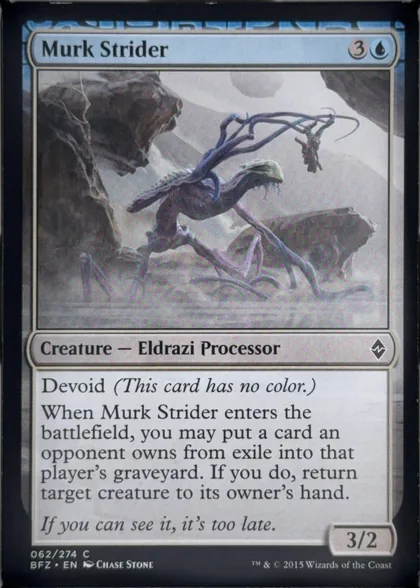 front of card