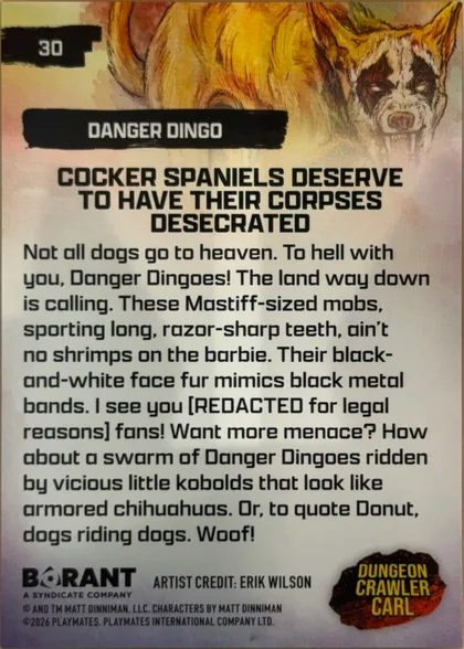 back of card