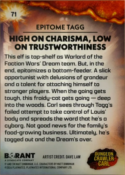 back of card