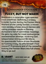 Commander Stockade back