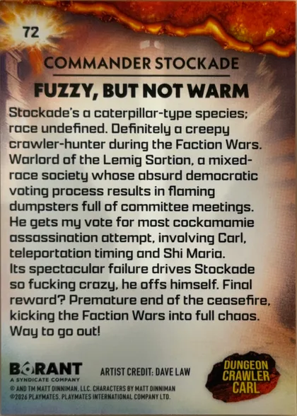 back of card