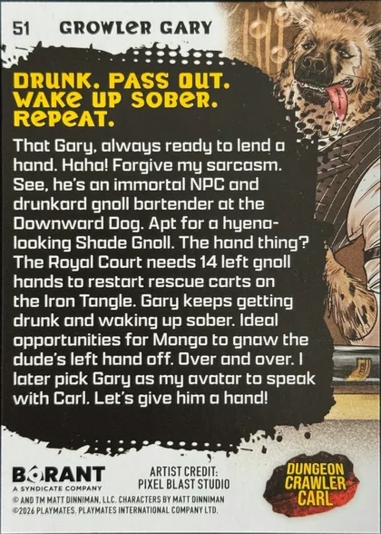 back of card