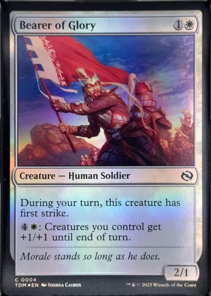 front of card