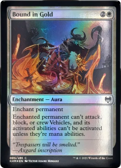 front of card