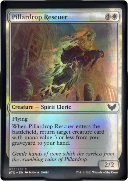 front of card