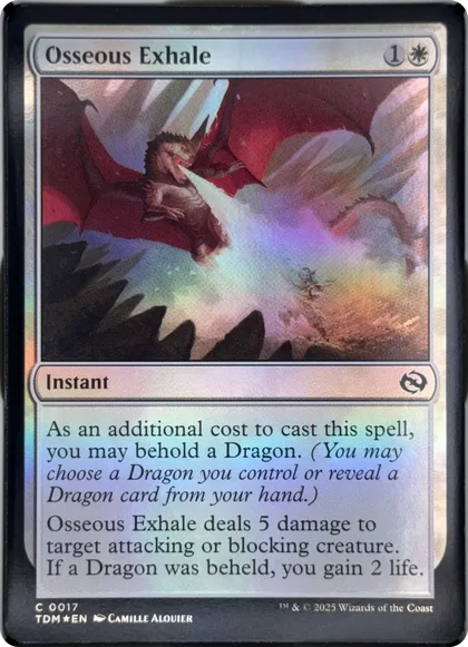 front of card