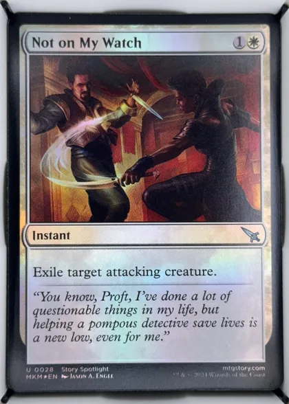 front of card