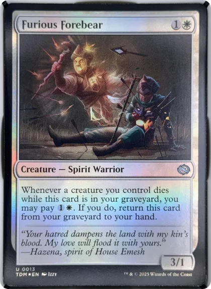 front of card