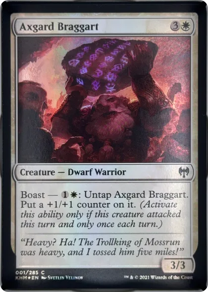 front of card