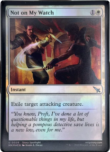 front of card